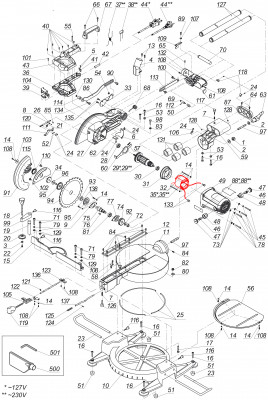 Статор для торцовочной пилы DWT KGS18-255 P 