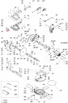 Кнопка пуска для торцовочной пилы DWT KGS16-255 